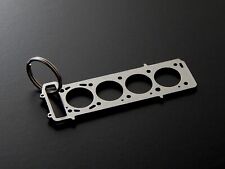 Keychain Cylinder Head Gasket For Saab B205 B235 - Stainless Steel Brushed