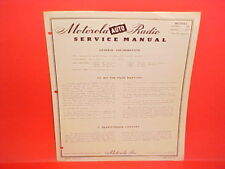 1948 1949 Ford Super Deluxe Convertible Coupe Motorola Am Radio Service Manual