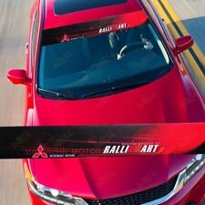 For Mitsubishi Ralliart Racing Front Window Windshield Vinyl Banner Decal Stickr