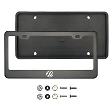 Iteza Custom Matte Black Laser Etched License Plate Frame With Screw Caps
