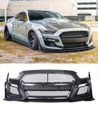 Fits 15-17 Ford Mustang Full Conversion Front Bumper Gt500 Style Polyurethane