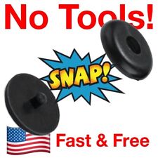 Snaps On 2 Seat Belt Button Buckle Stop - Universal Fit Stopper Kit In Black