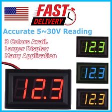 Led 12v 24v Digital Display Voltmeter Car Motorcycle Voltage Gauge Panel Meter