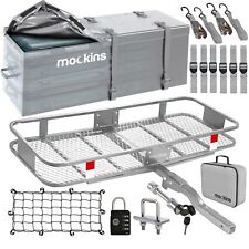 Mockins Gray Hitch Mount Cargo Carrier With Cargo Bag And Net