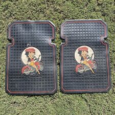 Vintage Pair Of Betty Boop On The Motorcycle  Car Floor Rubber Mats 25 X 17.5