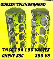 Gm Chevy 350 76cc Sbc 1.94 1.50 Tbi Valves Centerbolt Cylinder Heads 87-95 Reman