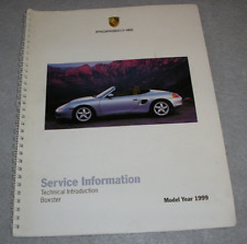 Porsche Automobile Book Boxster 1999 Service Information Technical Introduction