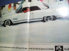 1964 Buick Wildcat Large-mag Centerfold Car Ad - Winter Skiing Theme