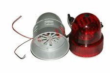 New Red Flash Revolving Signal Warning Light With Warning Horn 12 Volt Ecs