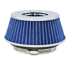 Universal Blue Clamp On Cone Air Filter 3.75 X 6 Tall Fits 3 3.5 4 Inlets