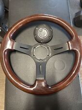 Nrg Steering Wheel Classic Wood Grain Black Spokes 330mm