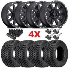 17 Method 6x135 Standard Wheels Rims Black Tires Mt 33 12 50 17 Mr301 F-150 F150