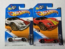 Hot Wheels Lot Of 2 Faster Than Ever Fte 12 Ford Gtx1-red White