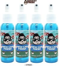 4x Monkey Fresh Liquid Air Freshener New Car Scent 2.2oz