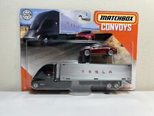 Matchbox Convoys Tesla Semi And Box Trailer With 2020 Model S Tesla Roadster New