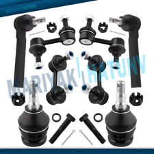 8pcs Front Lower Ball Joints Sway Bar Links Tie Rods For Subaru Forester Impreza