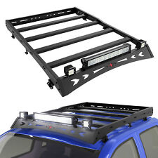Fit Toyota Tacoma 05-23 Double Cab Top Roof Rack Luggage Cargo Carrier W Lights