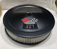 Chevrolet Air Cleaner Black 14 Round 4 Bbl 327 Decal With White Filter
