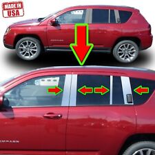 Chrome Pillar Trim For Jeep Compass 07-16 8pc Set Door Cover Mirrored Post
