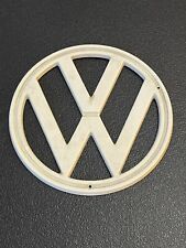 Original Vintage Volkswagen Vw 7 Badge Emblem Part 853601e Oem White Plastic