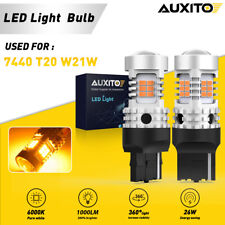 Auxito Amber 74437440 Led Front Turn Signal Light Bulbs No Hyper Flash Canbus