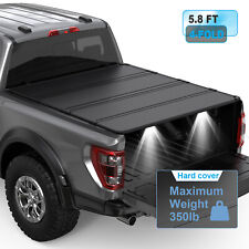 5.8ft Hard Truck Bed Tonneau Cover For 2019-2024 Silverado Sierra 1500 Lt 4-fold