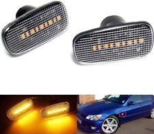 2x Clear Lens Amber Led Signal Side Marker Lights Lamps For 2001-05 Lexus Is300