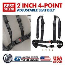 Black 4-point Racing Car Harness Sport Quick Release Safety Universal Seat Belt