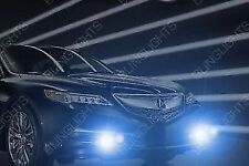 White Led Blue Halo Fog Lamps Driving Light Kit For 2015 2016 2017 Acura Tlx