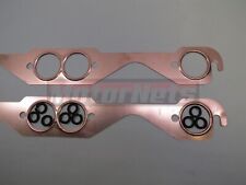 Small Block Chevy Sbc Copper Header Exhaust Gaskets Round Port Hot Rod Racing
