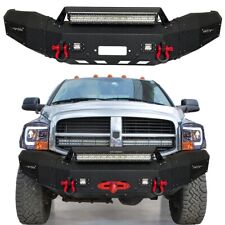 Vijay For 2006-2009 Dodge Ram 2500 3500 Textured Front Bumper With Lights