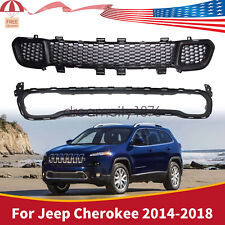 For Jeep Cherokee 2014-2018 Front Lower Bumper Cover Grille Molding Trim Black