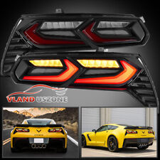2 Smoked Led Tail Lights For 2014-2019 Chevrolet Corvette C7 Rear Wanimation