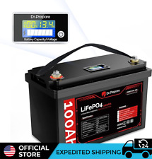 Dr. Prepare 12v 100ah Lifepo4 Lithium Deep Cycle Battery With Led Screen