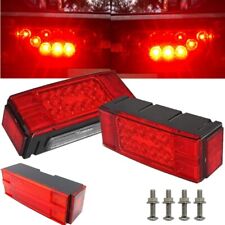 Leftright Rectangle Led Submersible Trailer Boat Stud Stop Red Turn Tail Lights