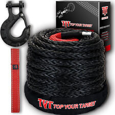 916 X 76 35000lbs Synthetic Winch Line Cable Rope Off Road Vehicle Suv Black