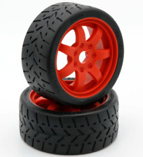 New Powerhobby 18 Gripper 42100 Belted Mounted Tires 17mm Red Wheels