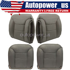 For 1995-1999 Chevy Tahoe Front Bottom-top Replacement Leather Seat Cover Gray