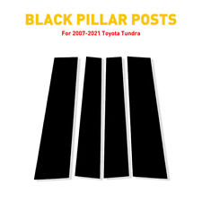 4pc Fit Toyota Tundra Crew Max Cab 2007-2021 Black Pillar Posts Door Trim Covers