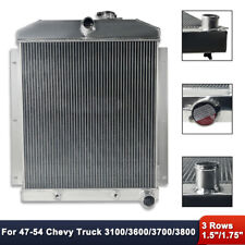 For Chevy Truck 310036003800 3.5l 3.8l 1947-1954 3 Rows Aluminum Core Radiator
