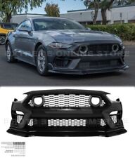 18-23 Ford Mustang Full Conversion Front Bumper Mach 1 Style With Led Grill New