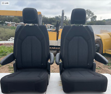 Black Cloth Pacifica Seats Pulled Out Van Transit Trucks Jeep Hotrod 2 Pieces