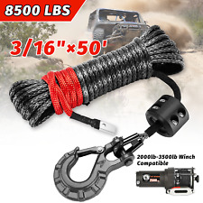 Tyt Off-road Winch Rope Kit - 316 X 50 8500lbs - Black Synthetic Winch Cable