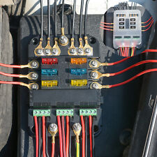 6 Way Fuse Box -10-24v Blade Fuse Circuit Block Panel With Led Warning Indicator