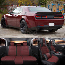 For Dodge Challenger Charger Rt Sxt Seat Covers Full Set Leather Frontrear Red