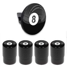 Tow Hitch Cover Insert Plug For Truck Suv Valve Caps - Black 8 Pool Ball