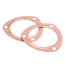 2pcs 2.5 Copper Header Exhaust Collector Gaskets Flanges Universal 3 Bolt New