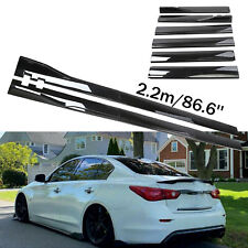 86.6 Gloss Black Side Skirts Extention Body Kit For Ford Mustang