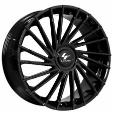 26 Lexani Wheels Wraith-xl Gloss Black Rims Regular Caps