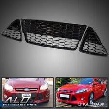 Fit For 12-14 Ford Focus Front Bumper Lower Grille Grills Honeycombed 3pcs
